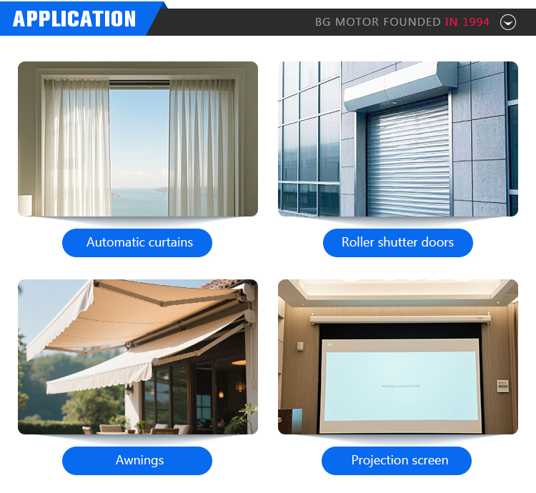 Applications des moteurs tubulaires